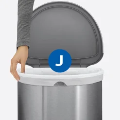 simplehuman® Custom Fit Can Liners, J, 0.3 mil, 30-40L/8-10G, White, Pack Of 240
