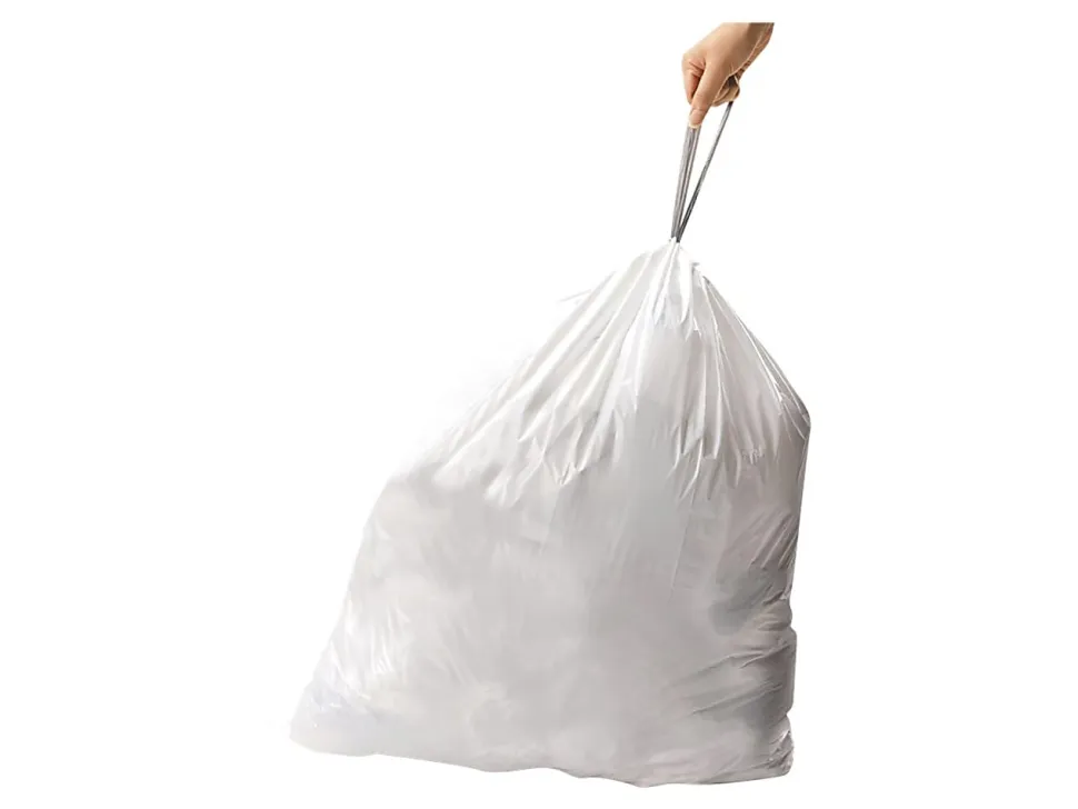 simplehuman Custom Fit Can Liners, G, 0.3 mil, 8 Gallons, White, Pack Of 240 Liners