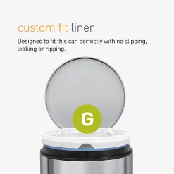 simplehuman Custom Fit Can Liners, G, 0.3 mil, 8 Gallons, White, Pack Of 240 Liners