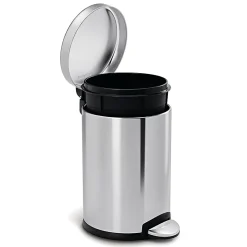 simplehuman Mini Round Step Trash Can, 1.2 Gallons, 12.1