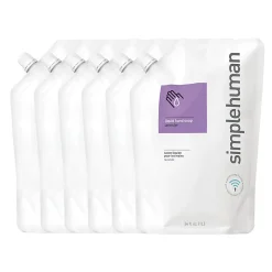 simplehuman Moisturizing Liquid Hand Soap, Lavender Scent, 34 Oz, Carton Of 6 Pouches