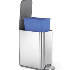 simplehuman Profile Slim Step Trash Can, 1.3 Gallon, 12.2