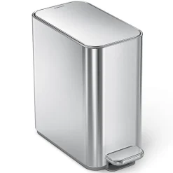 simplehuman Profile Slim Step Trash Can, 1.3 Gallon, 12.2