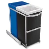 simplehuman Pull-Out Trash Can Recycler, 9.3 Gallons