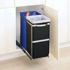 simplehuman Pull-Out Trash Can Recycler, 9.3 Gallons