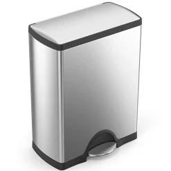 simplehuman® Rectangular Metal Step Trash Can, 13 Gallons, 25-3/4