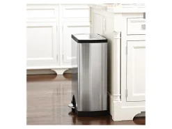 simplehuman® Rectangular Metal Step Trash Can, 13 Gallons, 25-3/4