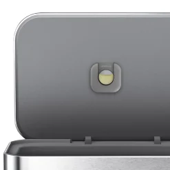simplehuman Rectangular Step Can With Liner Pocket, 14.5 Gallons, Brushed Stainless Steel