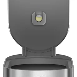 simplehuman Slim Liner Rim Step Trash Can, 12 Gallons, Brushed Stainless Steel