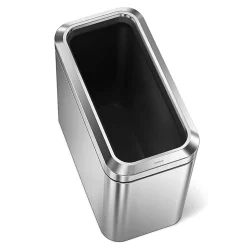simplehuman Slim Open Top Mini Trash Can, 6.6 Gallons, 15.2