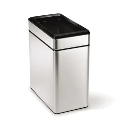 simplehuman Slim Open Top Mini Trash Can, 2.6 Gallons, 13