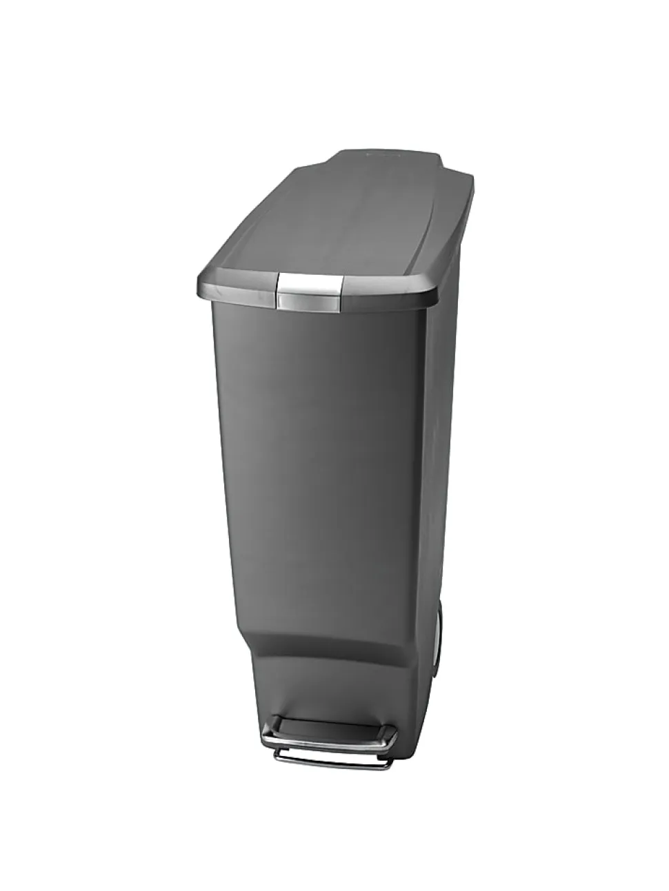simplehuman Slim Plastic Step Trash Can, 10.57 Gallon, Gray