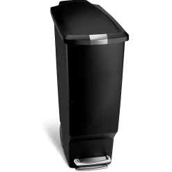 simplehuman® Slim Step Can, 10.5 Gallons, Black Plastic