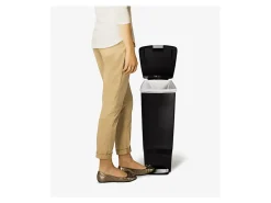 simplehuman® Slim Step Can, 10.5 Gallons, Black Plastic