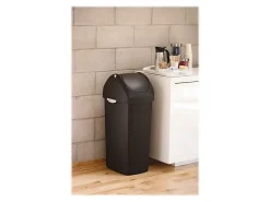 simplehuman® Square Swing-Lid Plastic Trash Can, 15 Gallons, 32-4/5