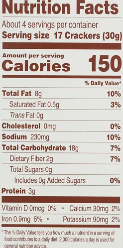 Simple Mills Almond Flour Crackers, Fine Ground Sea Salt, 4.25 Oz, Total Qty 6