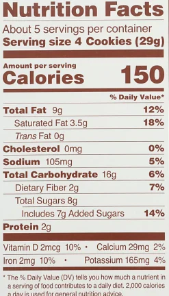 Simple Mills Crunchy Cookies, Double Chocolate, 5.5 Oz, Total Qty 6