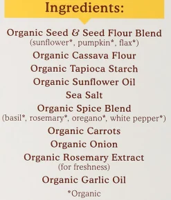 Simple Mills Seed Flour Crackers, Garlic & Herb, 4.25 Oz, Total Qty 6