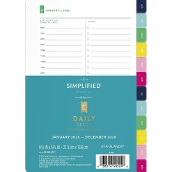 Simplified by Emily Ley for AT-A-GLANCE® 2026 One Page Per Weekday Refill, Loose-Leaf, Desk Size, 5 1/2