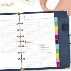 Simplified by Emily Ley for AT-A-GLANCE® 2026 One Page Per Weekday Refill, Loose-Leaf, Desk Size, 5 1/2