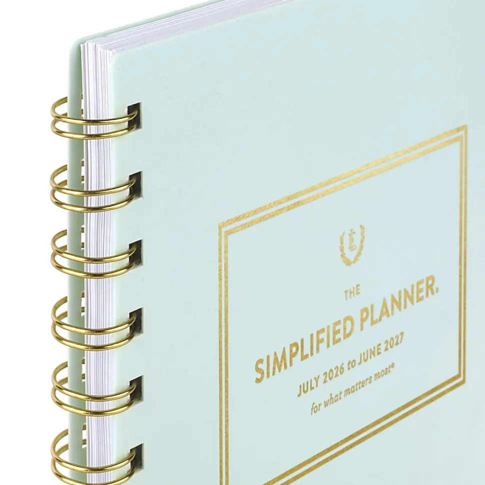 Simplified by Emily Ley for AT-A-GLANCE® Academic 2026-2027 Weekly Monthly Planner, Seaglass, Small, 5 1/2" x 8 1/2"