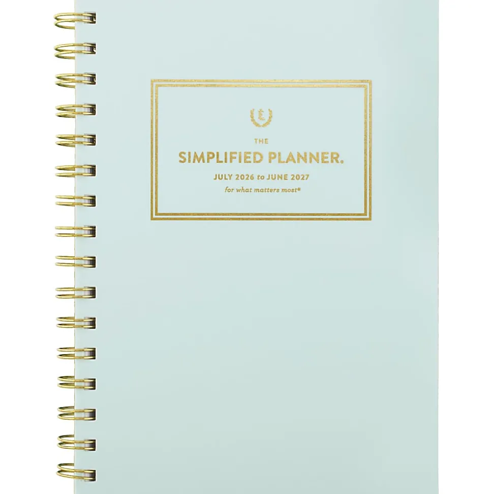 Simplified by Emily Ley for AT-A-GLANCE® Academic 2026-2027 Weekly Monthly Planner, Seaglass, Small, 5 1/2" x 8 1/2"