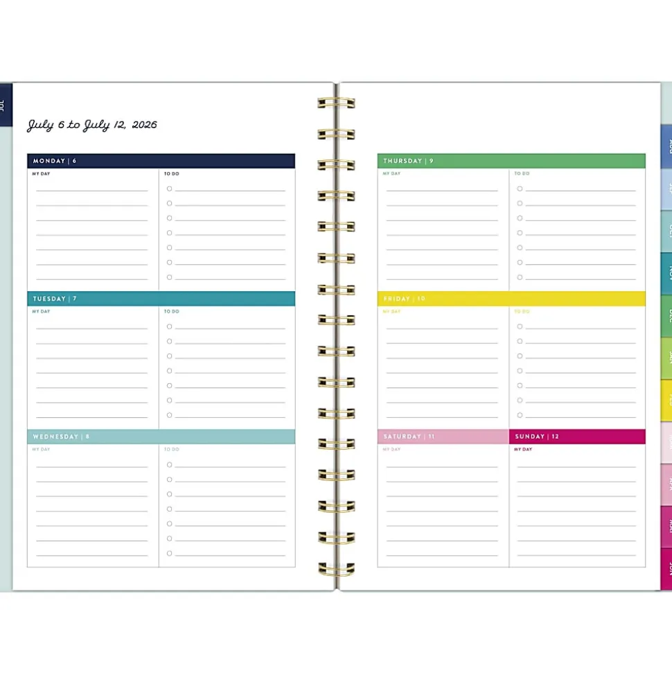 Simplified by Emily Ley for AT-A-GLANCE® Academic 2026-2027 Weekly Monthly Planner, Seaglass, Small, 5 1/2" x 8 1/2"