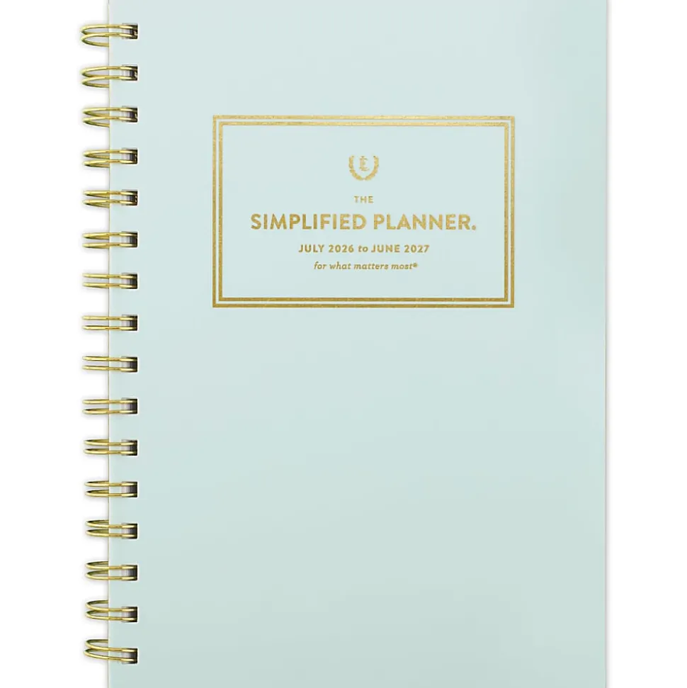 Simplified by Emily Ley for AT-A-GLANCE® Academic 2026-2027 Weekly Monthly Planner, Seaglass, Small, 5 1/2" x 8 1/2"