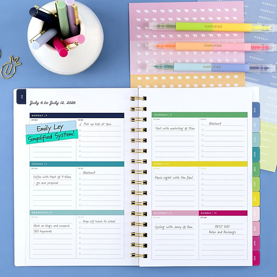 Simplified by Emily Ley for AT-A-GLANCE® Academic 2026-2027 Weekly Monthly Planner, Seaglass, Small, 5 1/2" x 8 1/2"