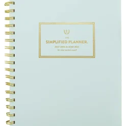 Simplified by Emily Ley for AT-A-GLANCE® Academic 2026-2027 Weekly Monthly Planner, Seaglass, Medium, 7