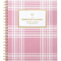 Simplified by Emily Ley for AT-A-GLANCE® Academic 2026-2027 Customizable Weekly Monthly Planner, Oversized Plaid, Large, 8 1/2" x 11"