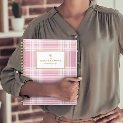 Simplified by Emily Ley for AT-A-GLANCE® Academic 2026-2027 Customizable Weekly Monthly Planner, Oversized Plaid, Large, 8 1/2