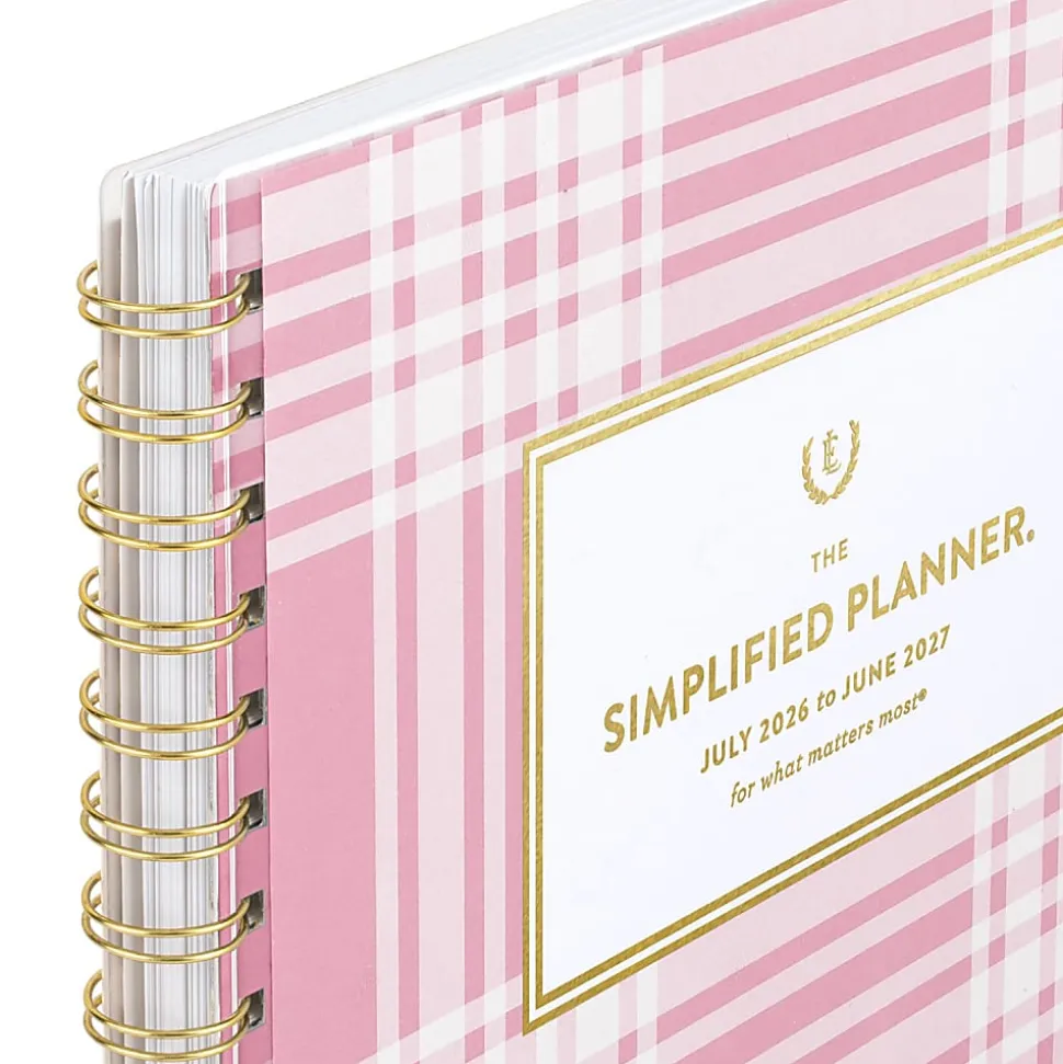 Simplified by Emily Ley for AT-A-GLANCE® Academic 2026-2027 Customizable Weekly Monthly Planner, Oversized Plaid, Large, 8 1/2" x 11"