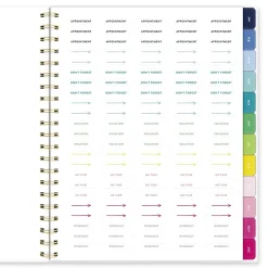 Simplified by Emily Ley for AT-A-GLANCE® Academic 2026-2027 Weekly Monthly Planner, Happy Stripe, Large, 8 1/2