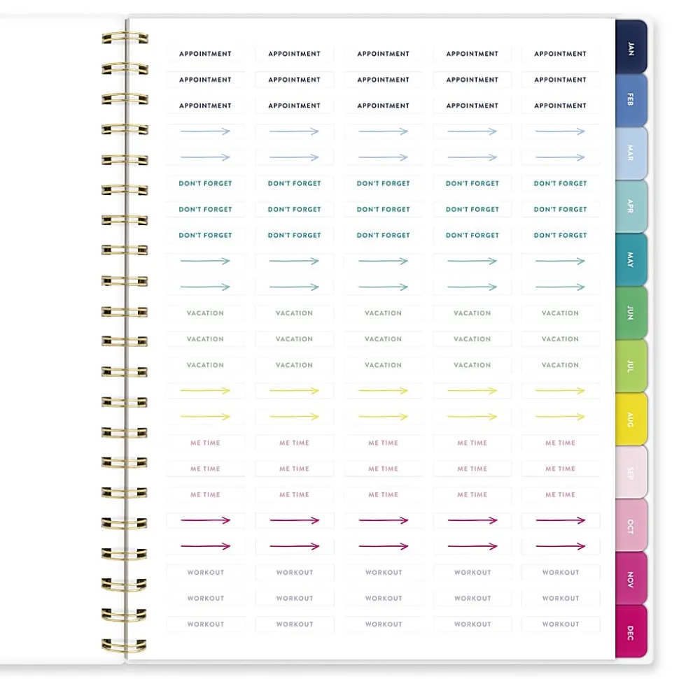 Simplified by Emily Ley for AT-A-GLANCE® Academic 2026-2027 Weekly Monthly Planner, Happy Stripe, Large, 8 1/2" x 11"
