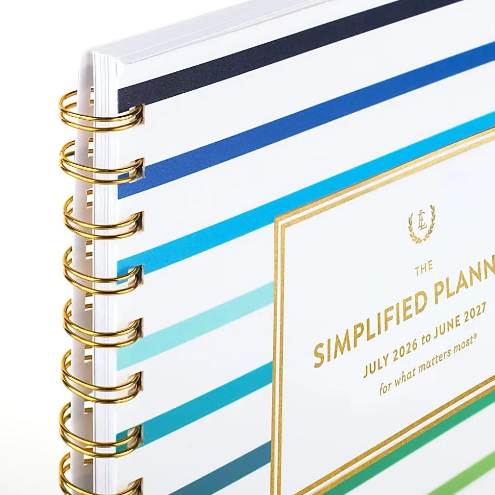 Simplified by Emily Ley for AT-A-GLANCE® Academic 2026-2027 Weekly Monthly Planner, Happy Stripe, Large, 8 1/2" x 11"