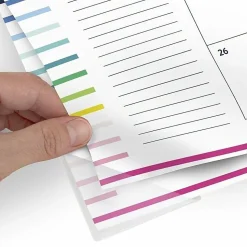 Simplified by Emily Ley for AT-A-GLANCE® Academic 2026-2027 Monthly Desk Pad Calendar, Happy Stripe, Standard, 17