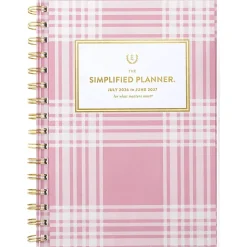 Simplified by Emily Ley for AT-A-GLANCE® Academic 2026-2027 Customizable Weekly Monthly Planner, Oversized Plaid, Small, 5 1/2