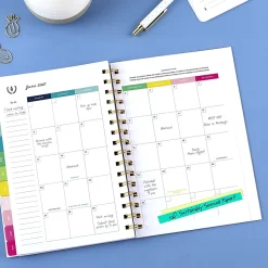 Simplified by Emily Ley for AT-A-GLANCE® Academic 2026-2027 Customizable Weekly Monthly Planner, Oversized Plaid, Small, 5 1/2