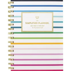 Simplified by Emily Ley for AT-A-GLANCE® Academic 2026-2027 Weekly Monthly Planner, Happy Stripe, Small, 5 1/2" x 8 1/2"