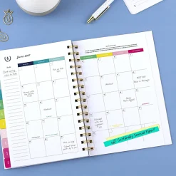 Simplified by Emily Ley for AT-A-GLANCE® Academic 2026-2027 Weekly Monthly Planner, Happy Stripe, Small, 5 1/2