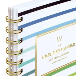 Simplified by Emily Ley for AT-A-GLANCE® Academic 2026-2027 Weekly Monthly Planner, Happy Stripe, Small, 5 1/2