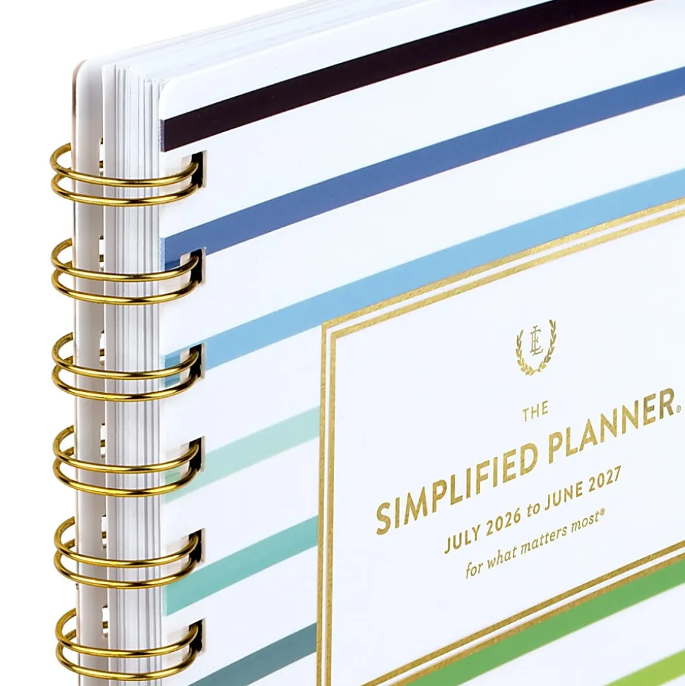 Simplified by Emily Ley for AT-A-GLANCE® Academic 2026-2027 Weekly Monthly Planner, Happy Stripe, Small, 5 1/2" x 8 1/2"