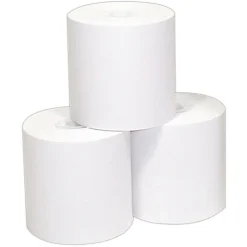 Single-Ply Thermal Paper Rolls, 3 1/8" x 230', White, Pack Of 50 Rolls