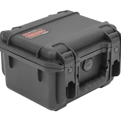 SKB Cases iSeries Injection-Molded Mil-Standard Waterproof Case With Cubed Foam, 7-1/2"H x 5"W x 3-1/4"D, Black