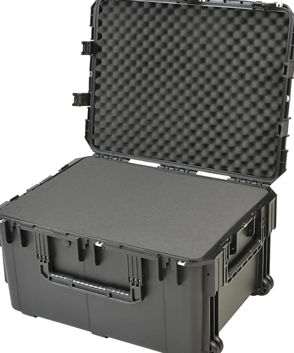 SKB Cases iSeries Pro Audio Utility Case With Cubed Foam, Oversized Handles And Wide-Set Double Wheels, 29"H x 22"W x 16"D, Black