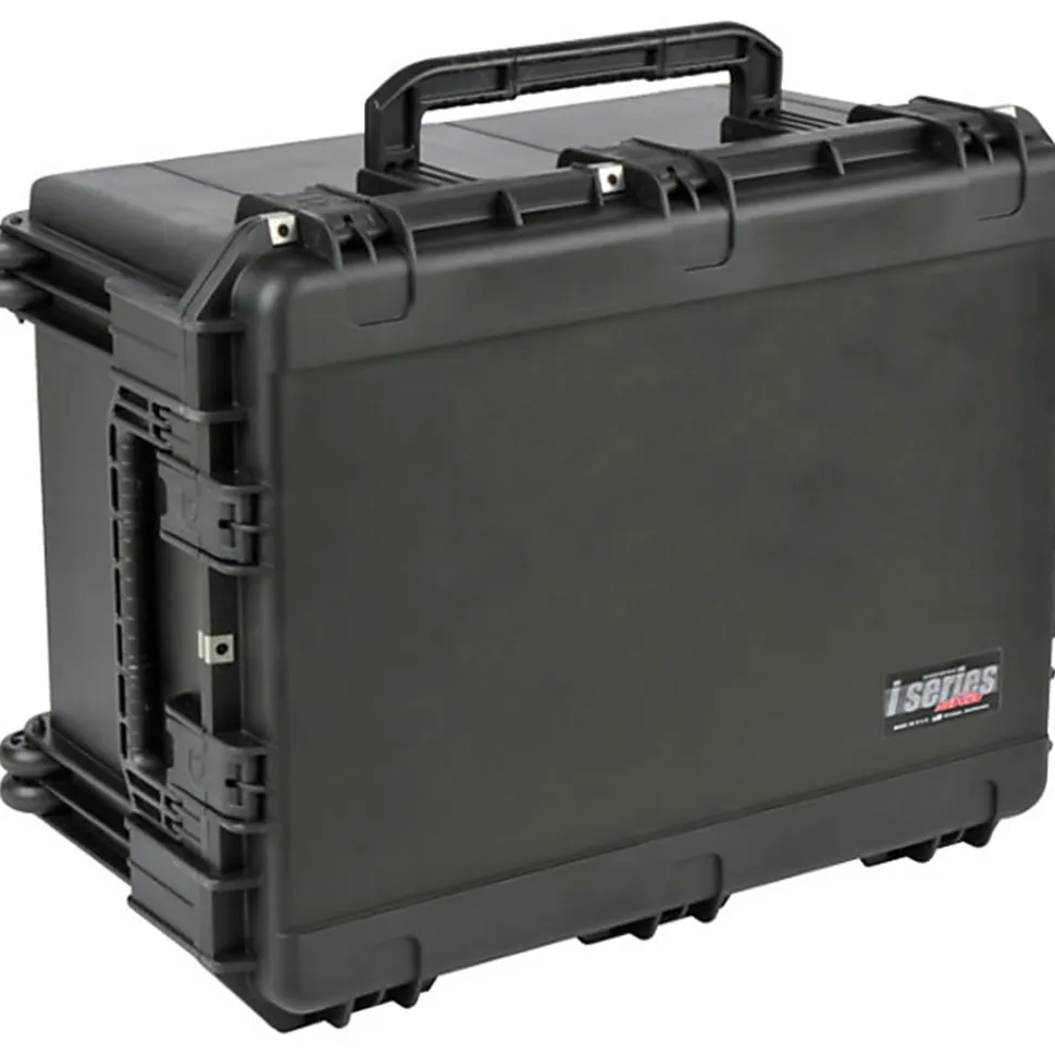 SKB Cases iSeries Pro Audio Utility Case With Cubed Foam, Oversized Handles And Wide-Set Double Wheels, 29"H x 22"W x 16"D, Black