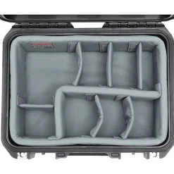 SKB Cases iSeries Protective Case With Padded Dividers And Lid Divider, 12-1/2" x 8-1/2" x 6-1/4", Black