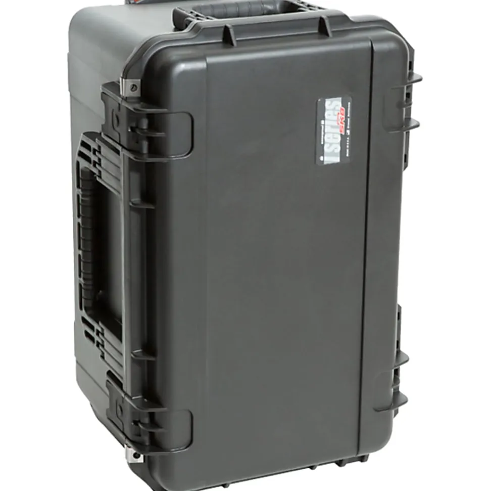 SKB Cases iSeries Protective Case With Cubed Foam And Cushion-Grip Handle And Wheels, 22"H x 13"W x 11-7/8"D, Black