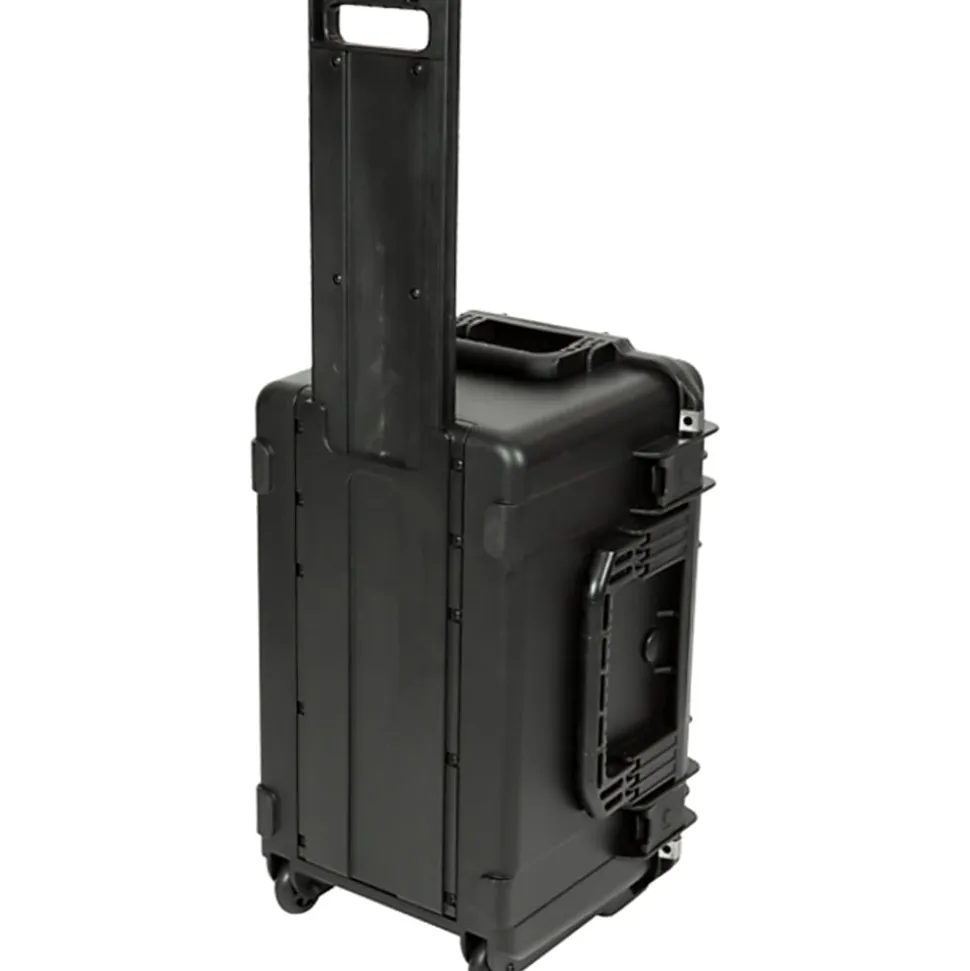 SKB Cases iSeries Protective Case With Cubed Foam And Cushion-Grip Handle And Wheels, 22"H x 13"W x 11-7/8"D, Black